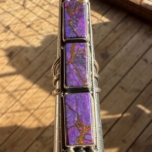 Mojave Turquoise three stone ring